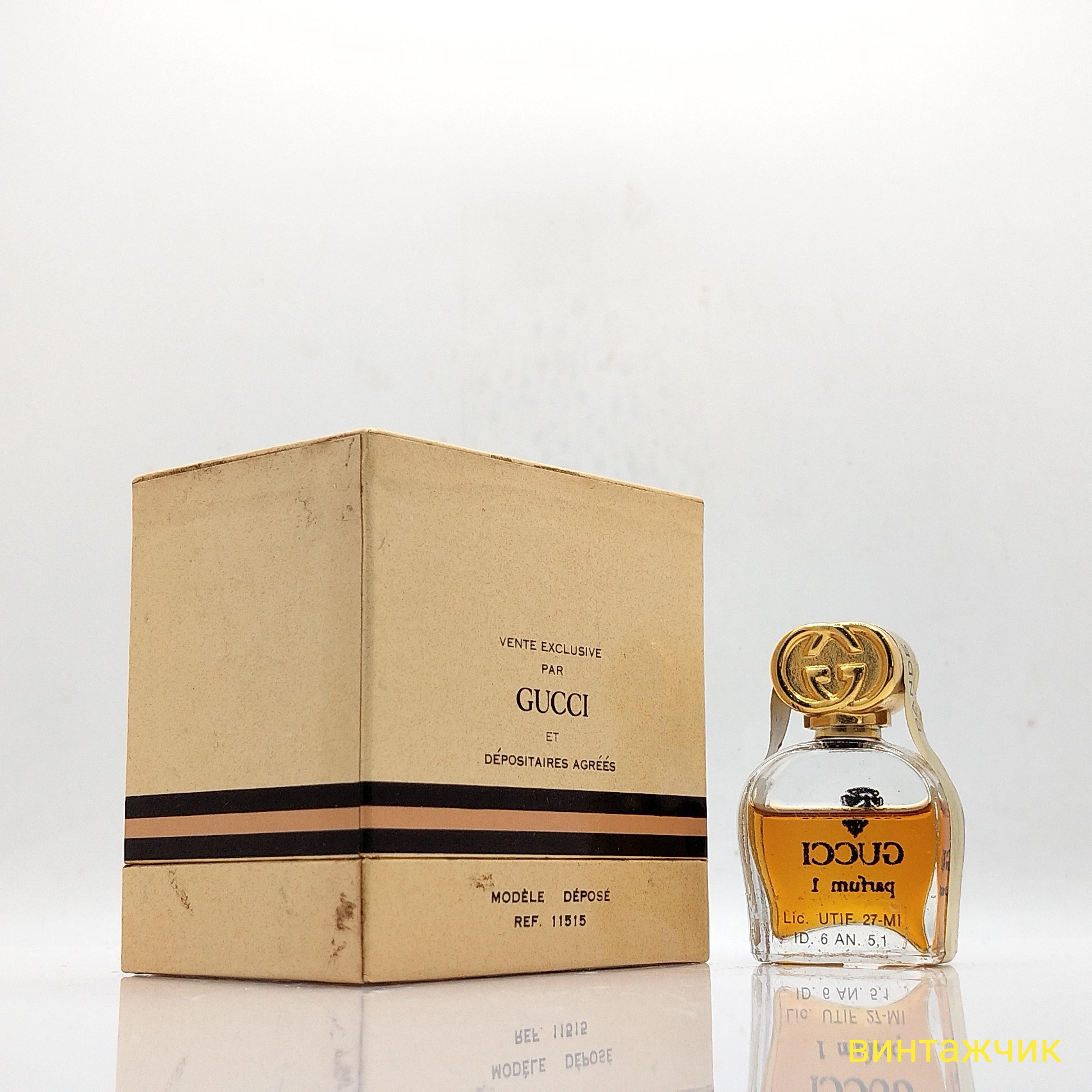 Parfum 1  Gucci  Parfum  Духи  Сплеш  6 мл  Франция  1980-е  Винтаж фото 2